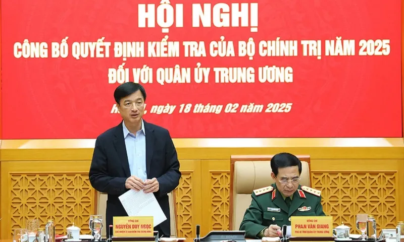 cong bo quyet dinh kiem tra quan uy trung uong