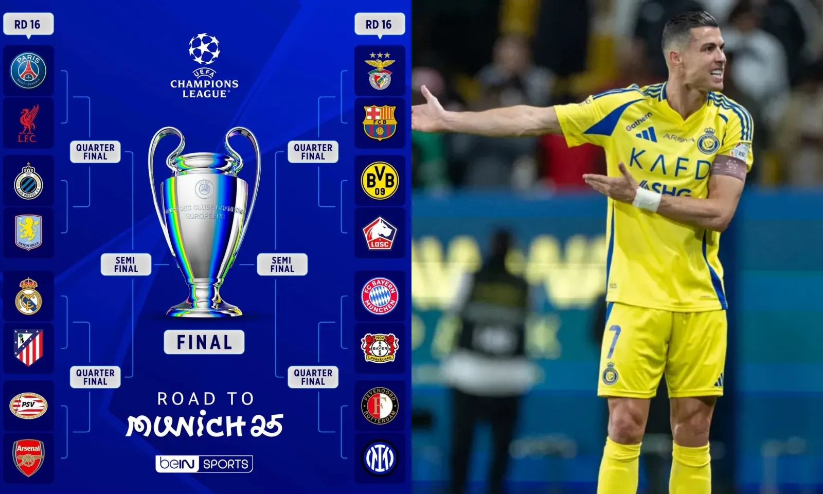 Điểm tin bóng đá 22/2: Kết quả bốc thăm Vòng 1/8 Champions League | Ronaldo nổi giận bênh đồng đội