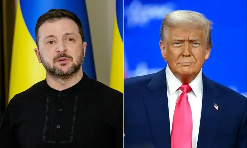 Tổng thống Ukraine Volodymyr Zelensky và Tổng thống Mỹ Donald Trump - Ảnh AFP