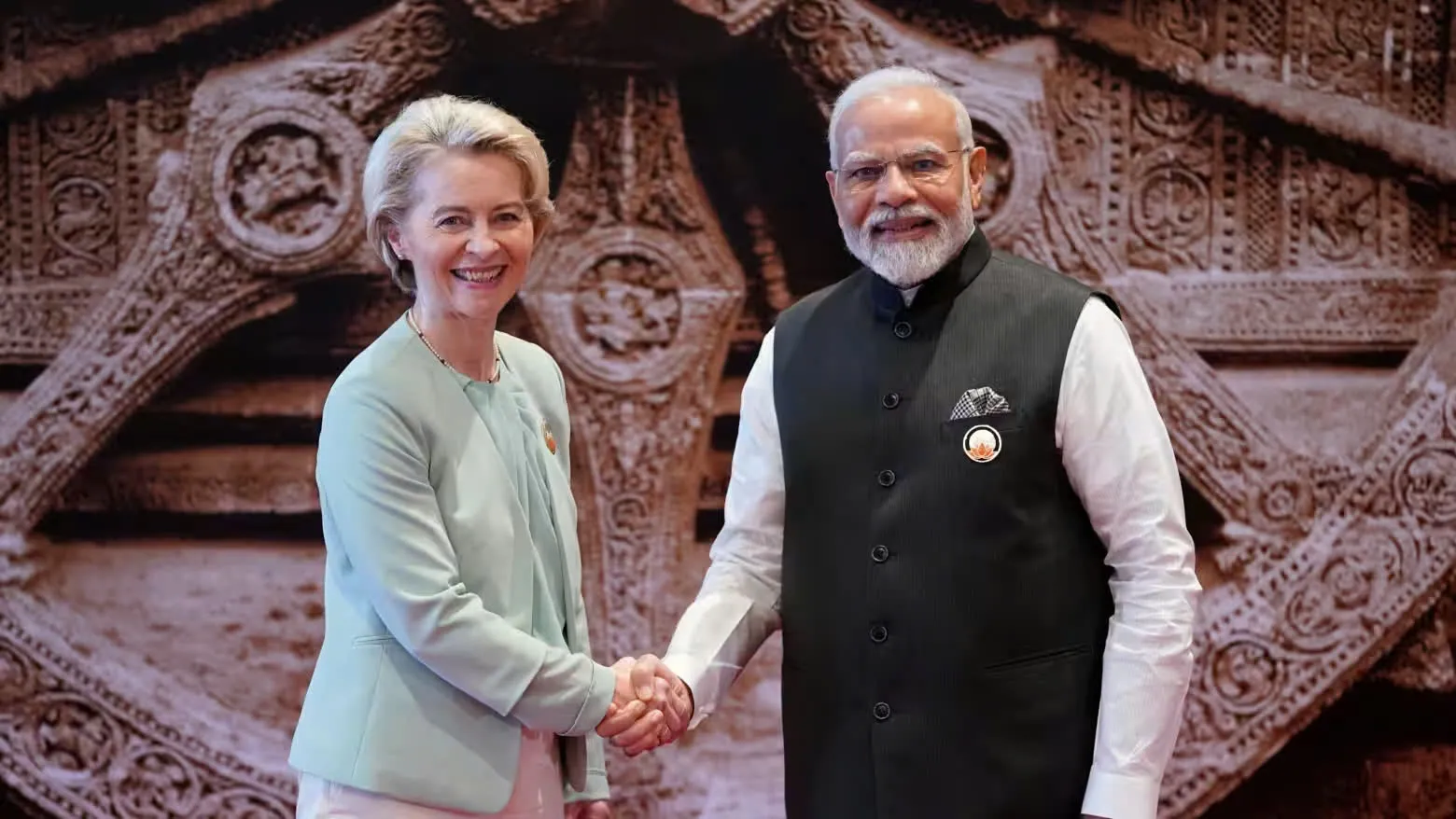 Von Der Leyen Modi _ Nikkei Asia