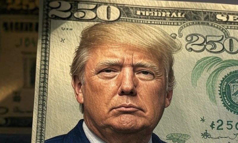Đề xuất in tờ tiền mệnh giá 250 USD in hình Tổng thống Donald Trump