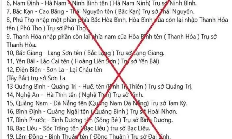 Xử phạt nam thanh niên chia sẻ thông tin sai về sáp nhập các tỉnh, thành