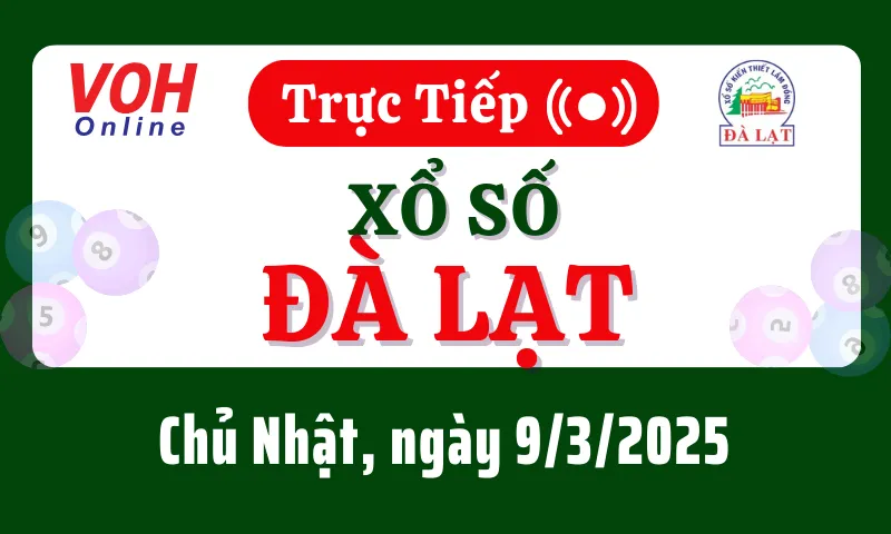 XSDL 9/3 - Kết quả xổ số Đà Lạt hôm nay chủ nhật ngày 9/3/2025