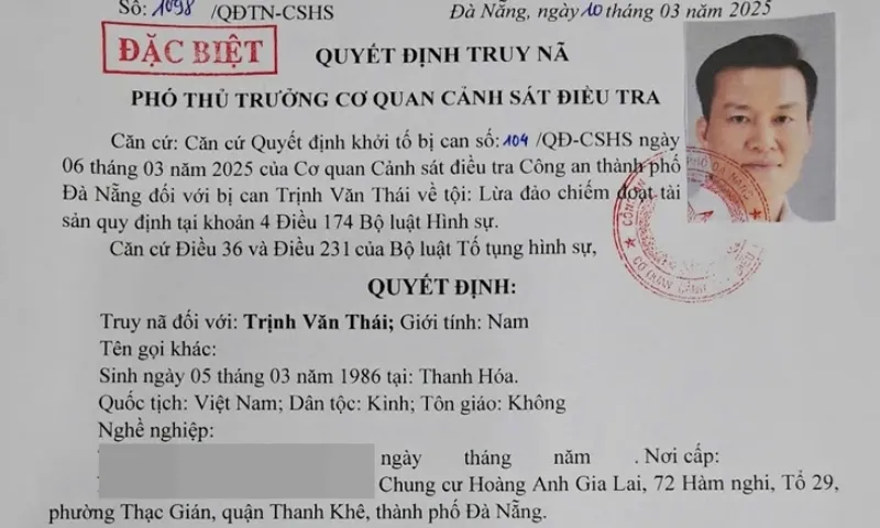 Truy nã đặc biệt nghi phạm trong đường dây lừa đảo của Mr. Pips