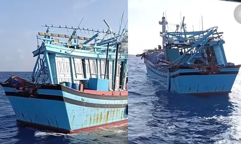 Tàu hàng nước ngoài đâm vỡ tàu cá ngư dân rồi bỏ chạy