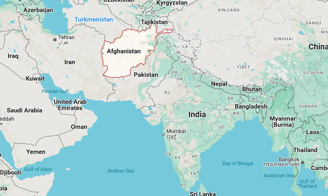 afghanistan_india_GoogleMap