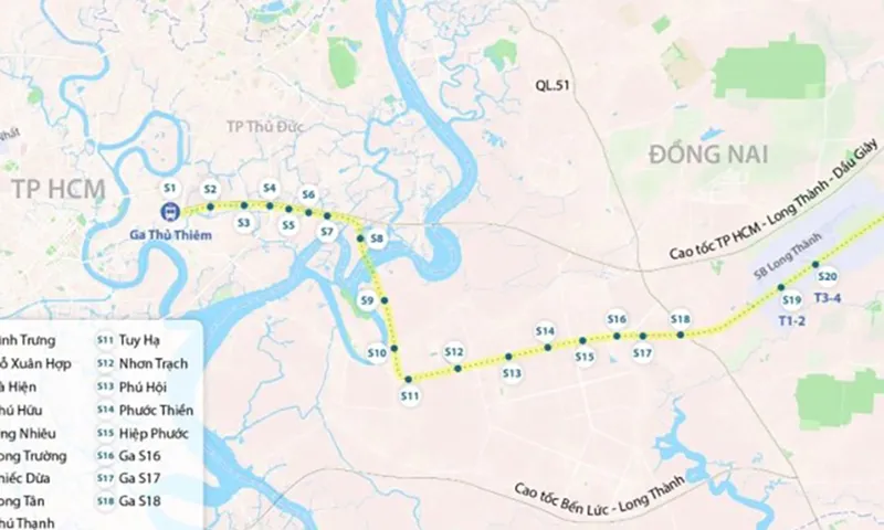 TPHCM: Xây dựng đường sắt Thủ Thiêm - Long Thành dài 42 km