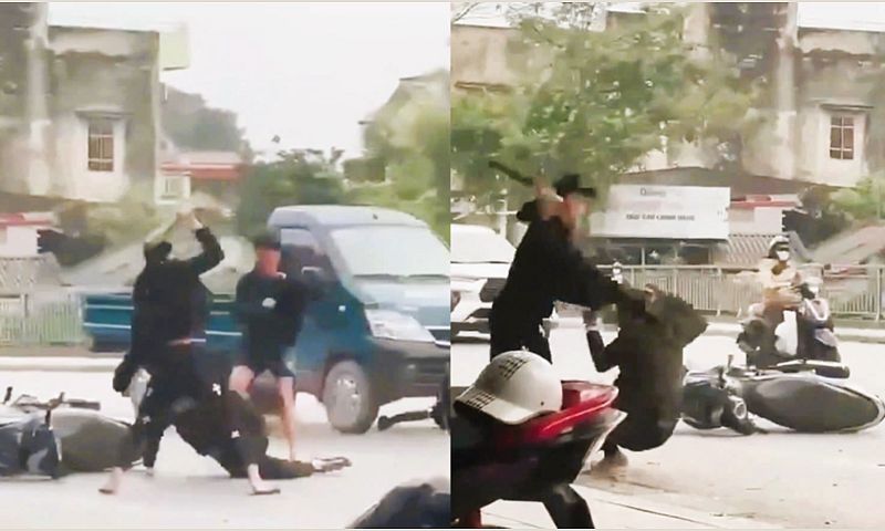 Công an điều tra vụ nam thanh niên cầm dao chém người trên phố