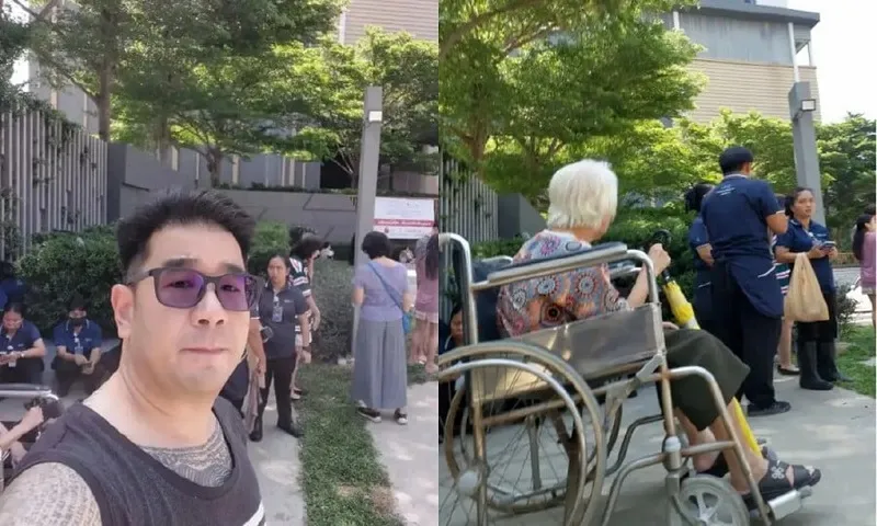 Người hùng cõng bà cụ xuống 40 tầng thang bộ tránh động đất