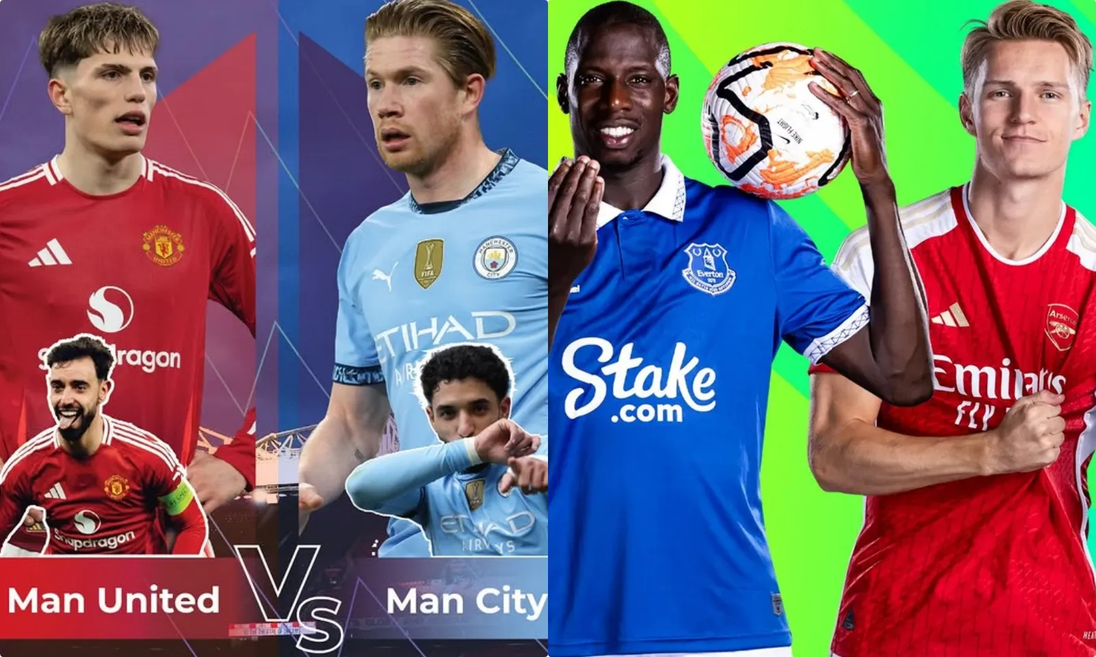 Lịch thi đấu Ngoại hạng Anh vòng 31: MU vs Man City | Everton vs Arsenal