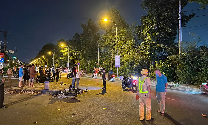 Hiện trường vụ tai nạn.