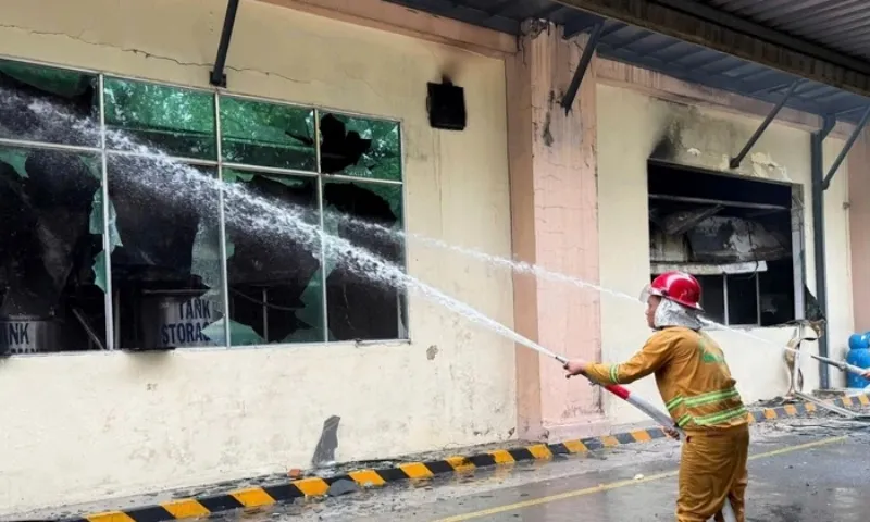  Cháy lớn tại Khu công nghiệp Trảng Bàng 