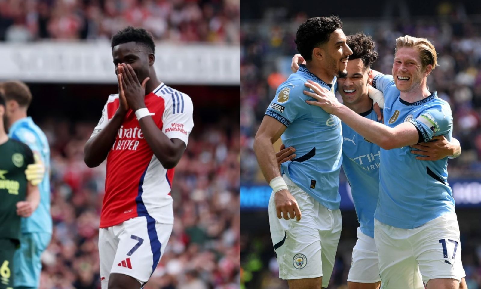 Kết quả Ngoại hạng Anh vòng 32: Arsenal đánh rơi điểm số | Man City ngược dòng vùi dập Palace