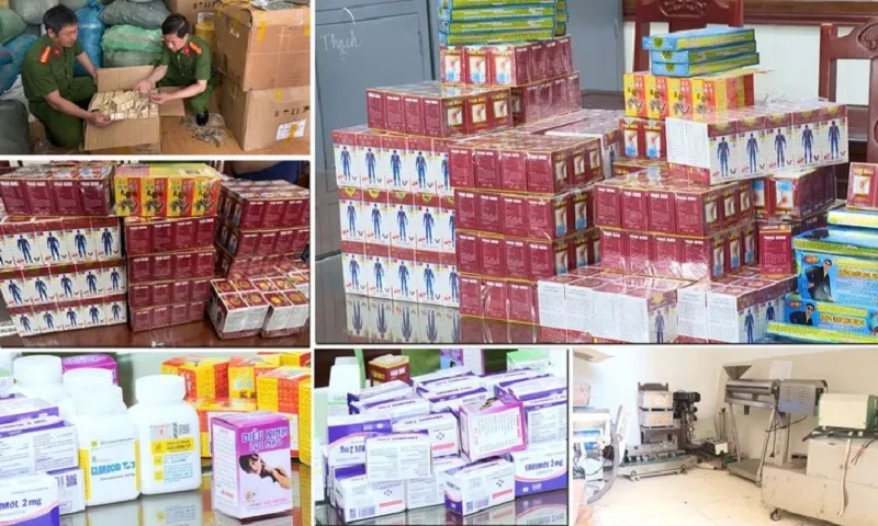 Tang vật vụ án thuốc chữa bệnh giả - Ảnh CACC