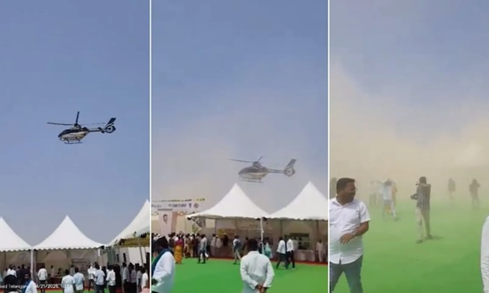 Trực thăng hạ cánh tại lễ hội gây ‘hỗn loạn’, nhiều người bị thương