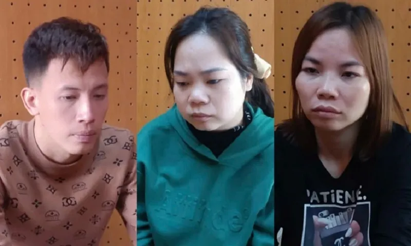 Các bị can Kiên, Thảo và Ngọc - Ảnh CACC