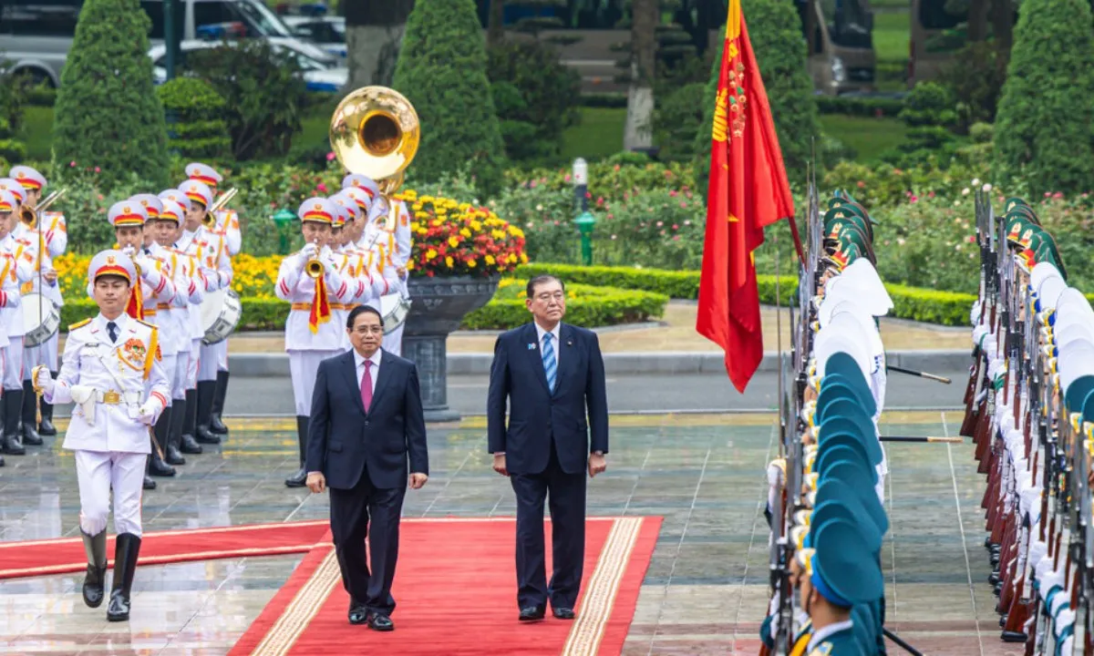 Thủ tướng Phạm Minh Chính chủ trì lễ đón Thủ tướng Nhật Bản