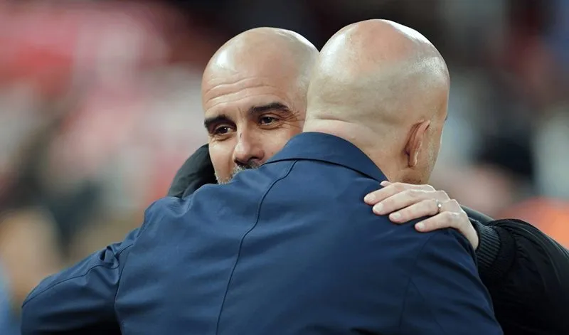 Pep và Slot cùng tranh danh hiệu HLV xuất sắc nhất tháng 4. Ảnh: Internet