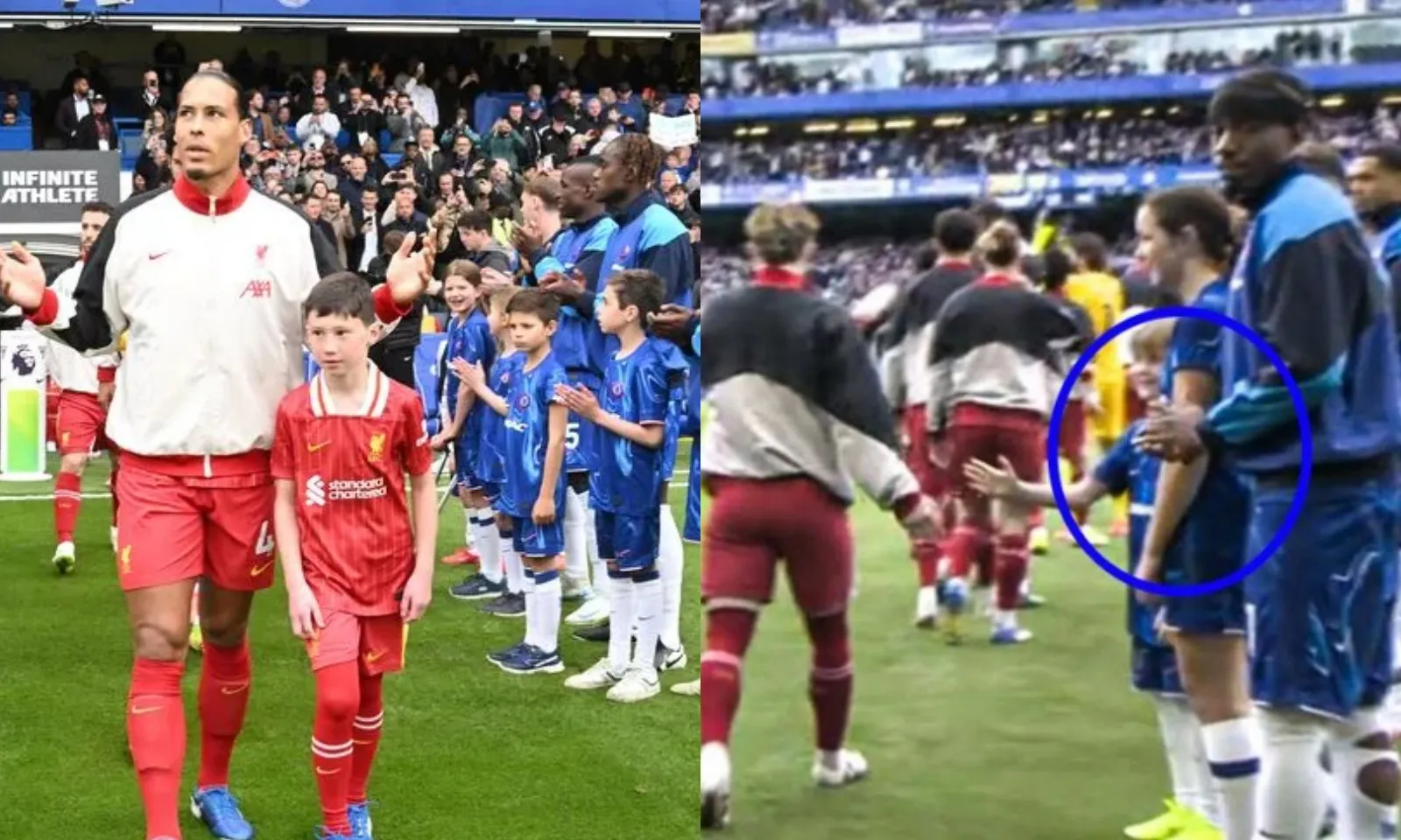 Sao Chelsea bị phát hiện giả vờ chúc mừng Liverpool trong hàng rào danh dự