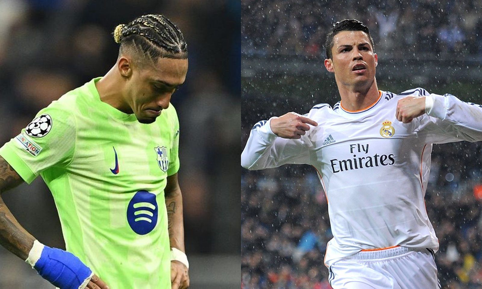 Raphinha vui trong nước mắt khi cân bằng kỷ lục của Ronaldo