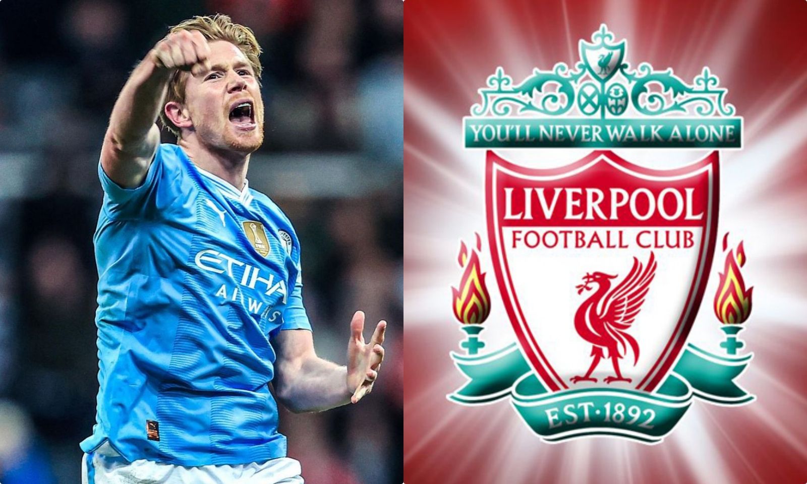 Liverpool trải thảm đón De Bruyne về Anfield