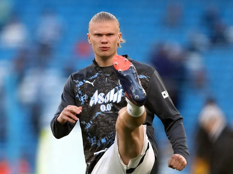 Haaland đã trở lại tập luyện cùng đồng đội tại Man City. Ảnh: Internet