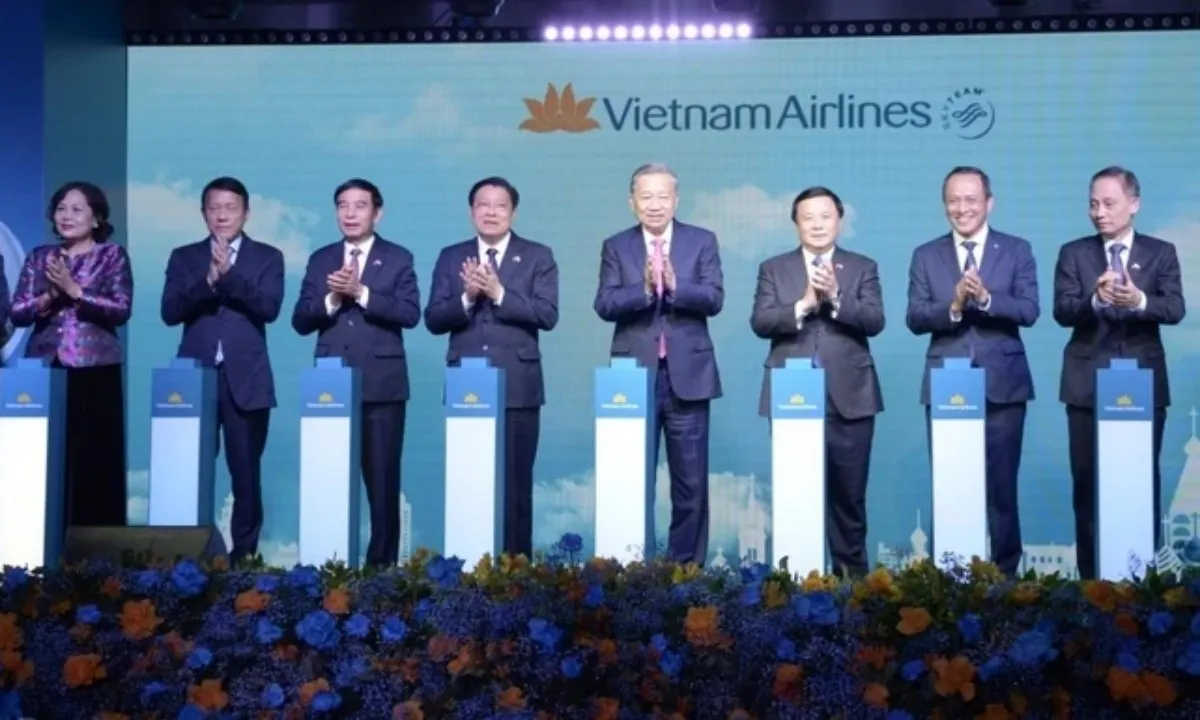 Tổng Bí thư Tô Lâm dự Lễ công bố đường bay thẳng Hà Nội - Nga