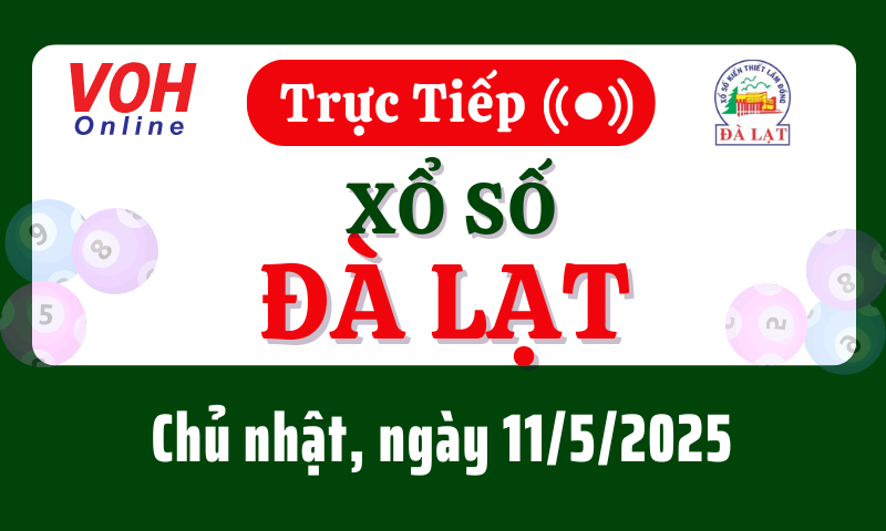 XSDL 11/5 - Kết quả xổ số Đà Lạt hôm nay chủ nhật ngày 11/5/2025