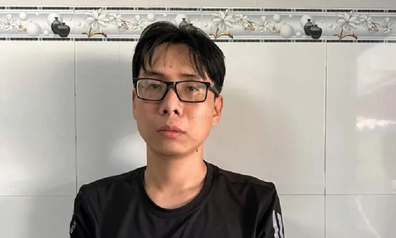 Huỳnh Trường Anh tại cơ quan điều tra - Ảnh CACC