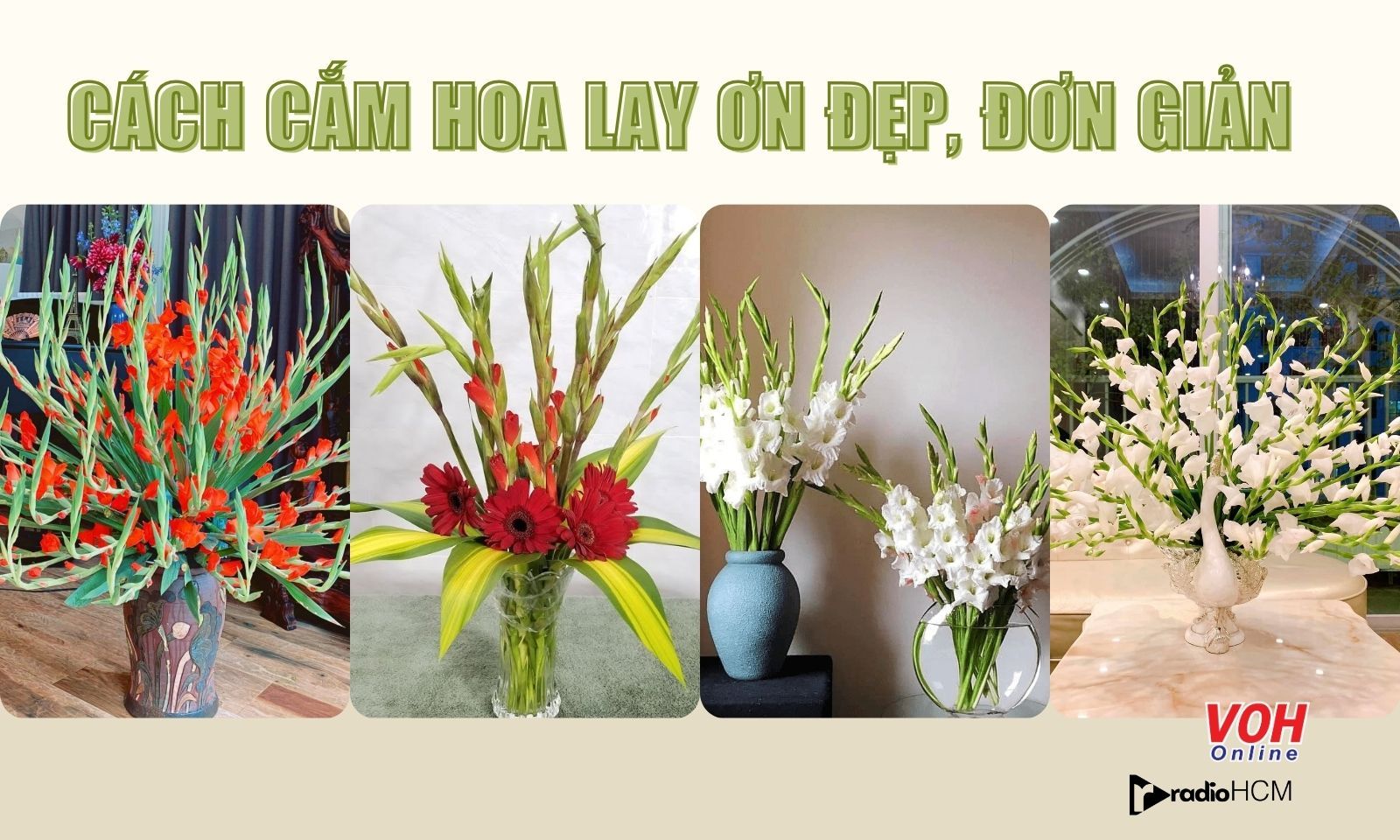 6 cách cắm hoa lay ơn đẹp, đơn giản tại nhà ai cũng làm được