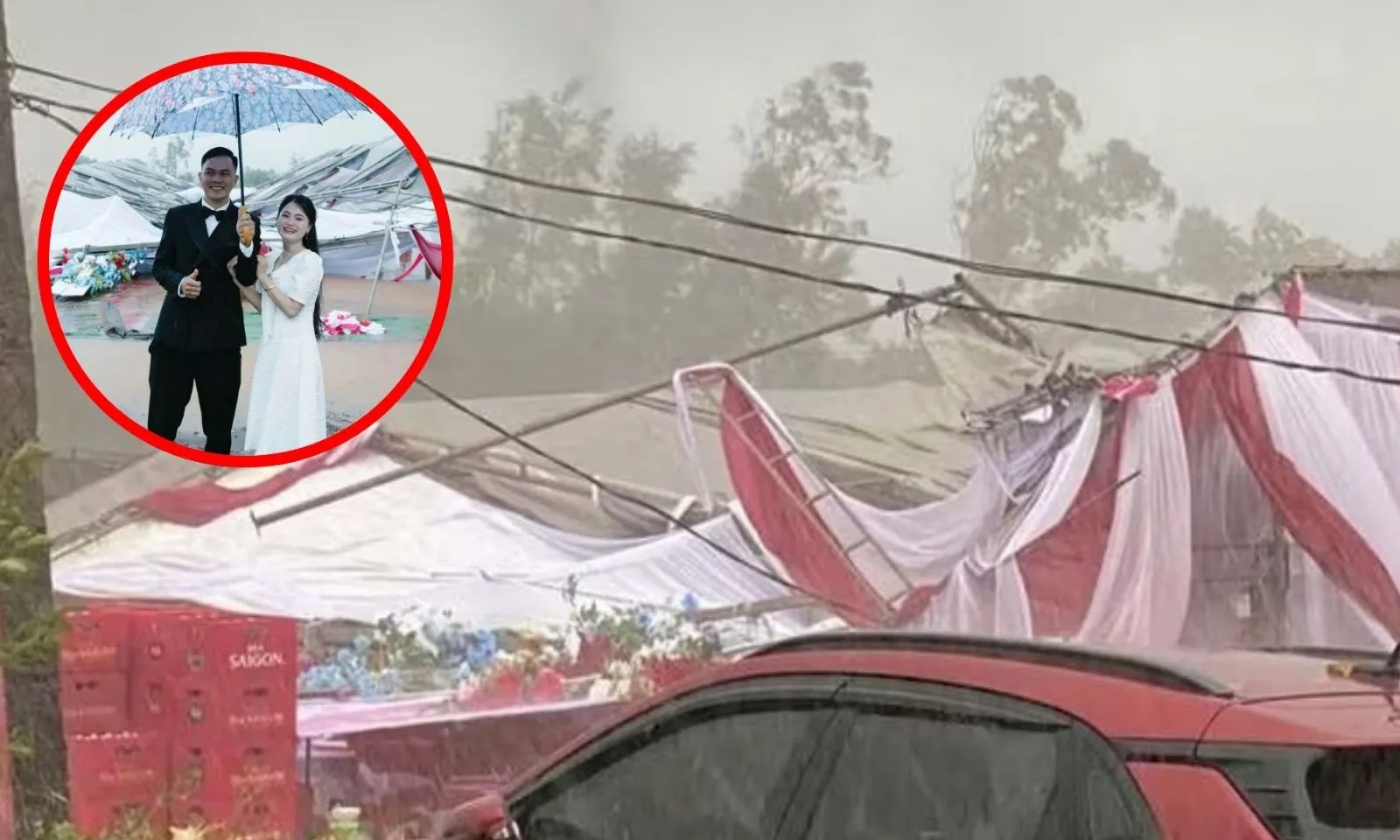 Sập rạp cưới, cô dâu Quảng Trị khóc nghẹn và cái kết không bao giờ quên