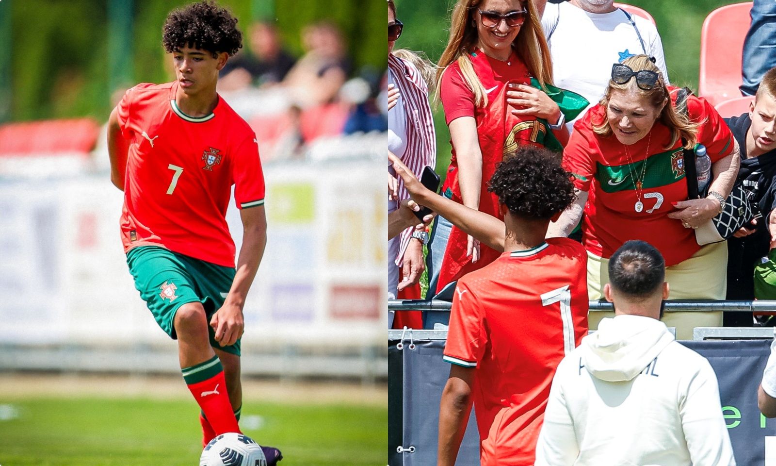 Con trai Ronaldo phô diễn kỹ thuật, rê bóng loại bỏ 3 cầu thủ đối phương