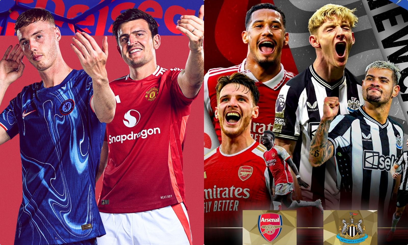 Lịch thi đấu Ngoại hạng Anh vòng 37: Chelsea vs MU | Arsenal vs Newcastle
