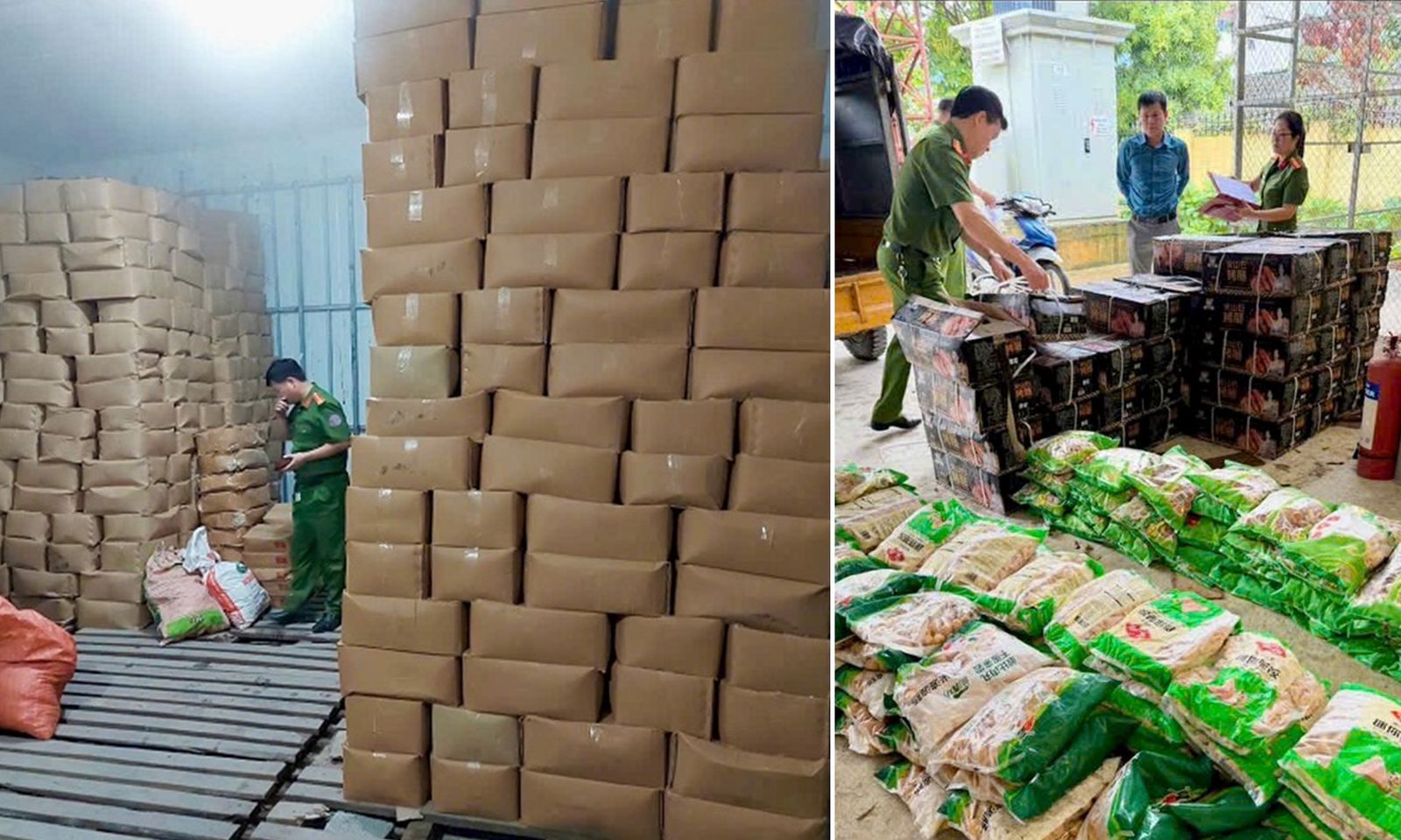 Liên tiếp phát hiện nhiều vụ vận chuyển thực phẩm không hóa đơn chứng từ