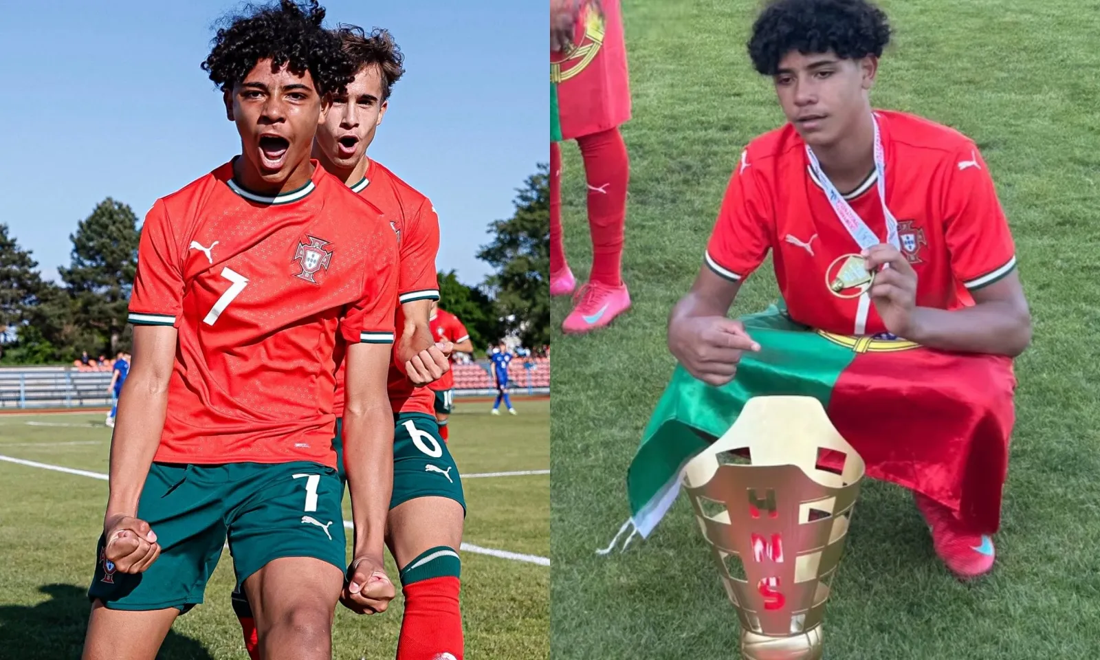 Con trai Ronaldo bùng nổ lập cú đúp, giành chức vô địch xuất sắc 