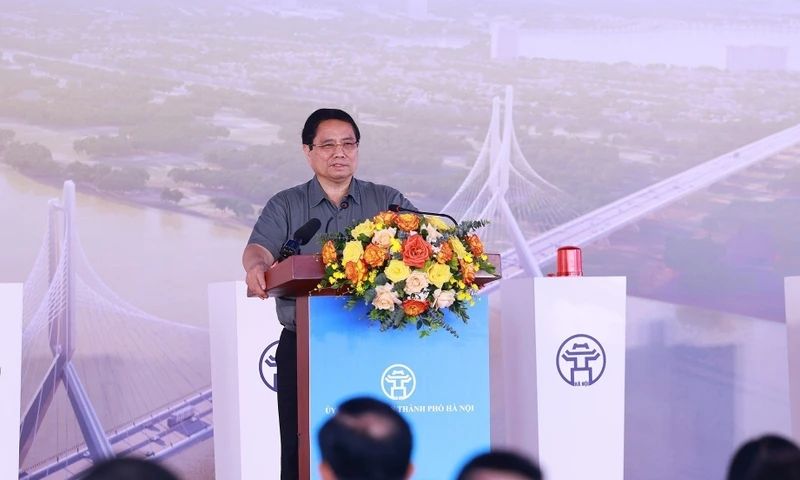 Thủ tướng phát lệnh khởi công cầu Tứ Liên – biểu tượng mới của Thủ đô