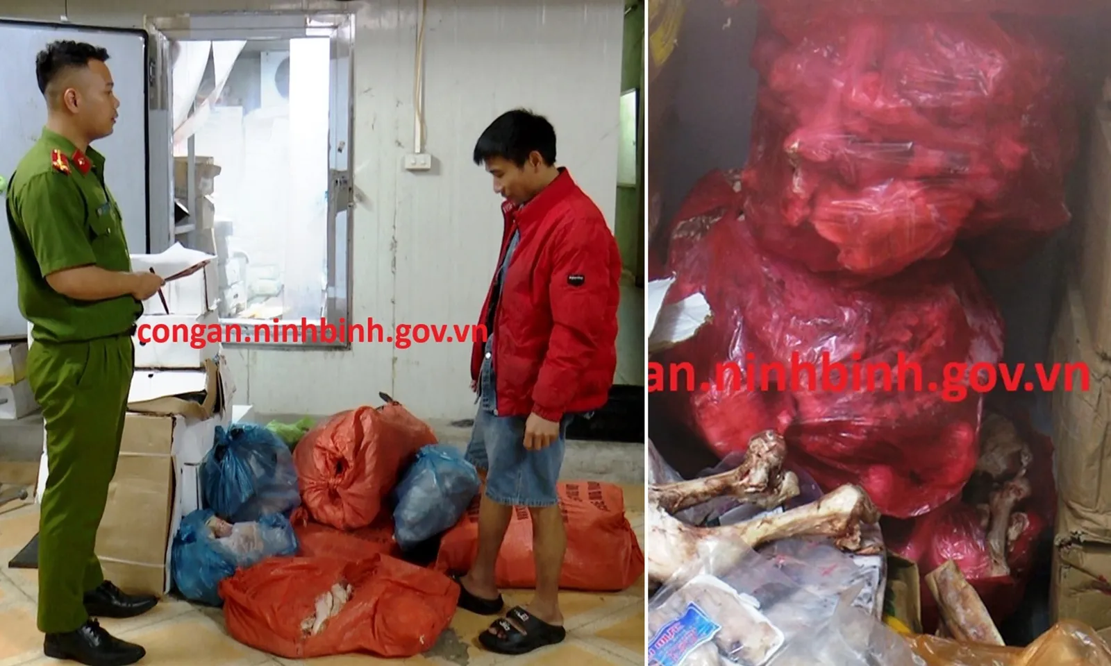 Phát hiện gần 6,5 tấn thịt đông lạnh không rõ nguồn gốc, xuất xứ