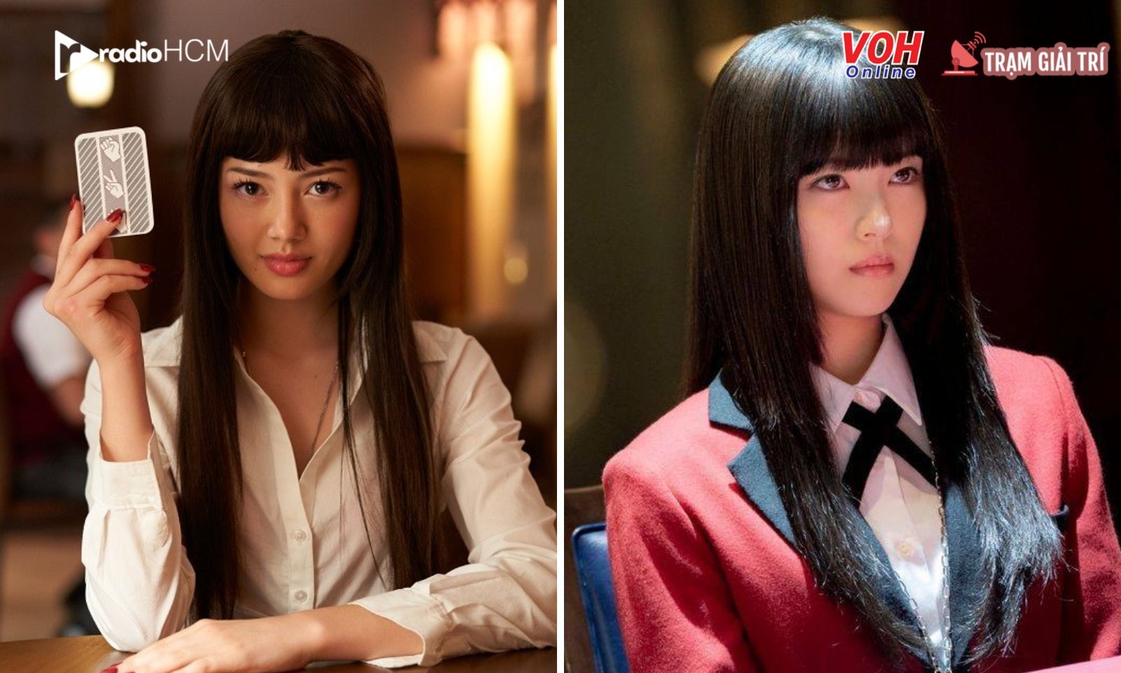 So kè nhan sắc nữ chính Kakegurui bản Nhật và Mỹ