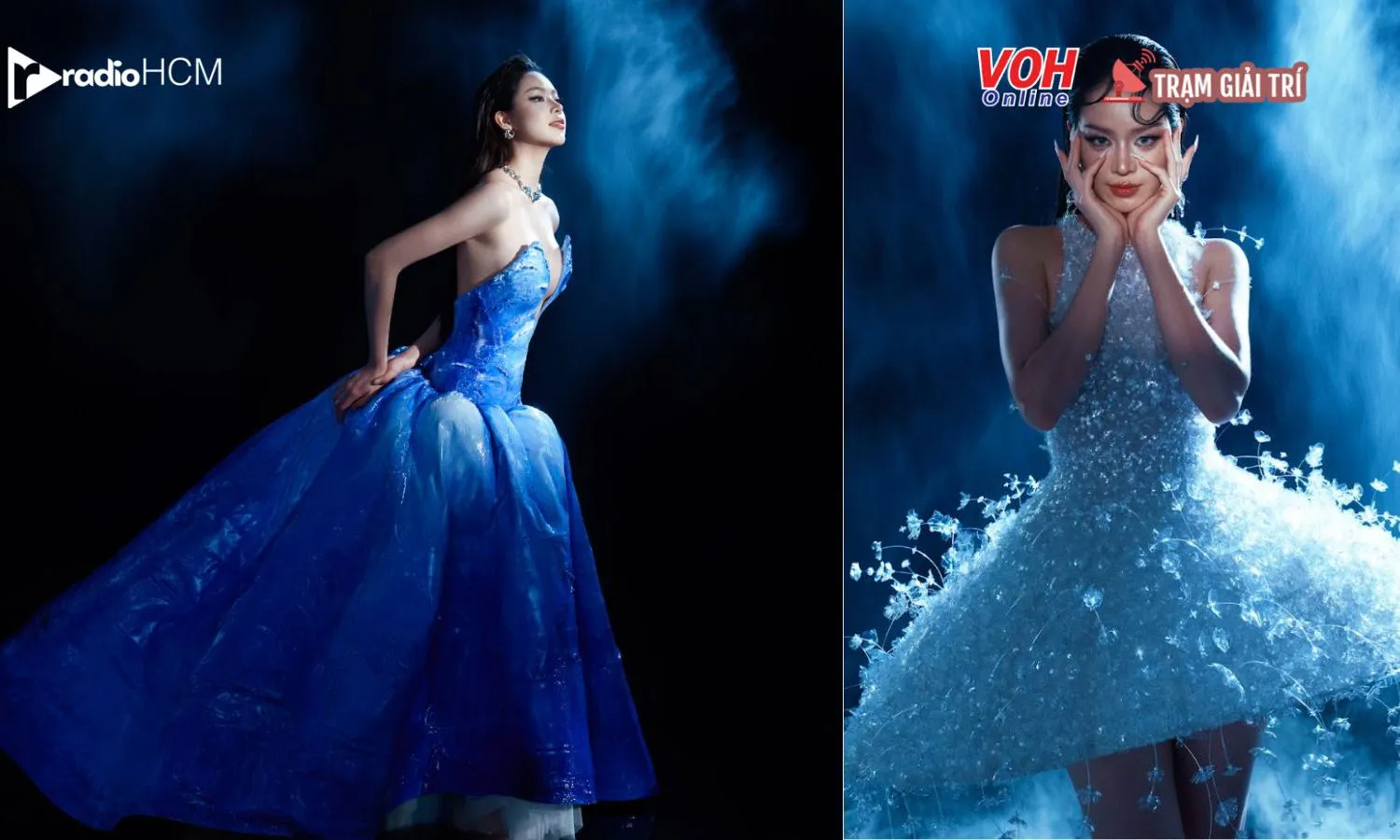 Thanh Thủy dịu dàng như làn nước trong BST bền vững của Lê Thanh Hòa