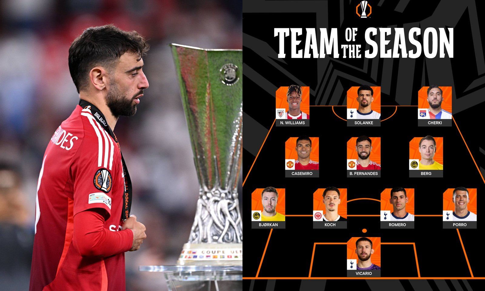 Công bố đội hình tiêu biểu Europa League: 2 cầu thủ MU góp mặt