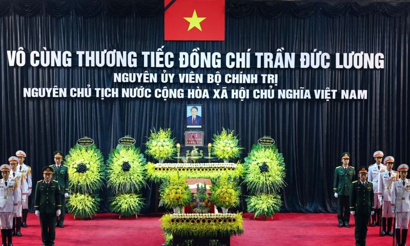 Lễ Quốc tang nguyên Chủ tịch nước Trần Đức Lương diễn ra trọng thể tại Hà Nội