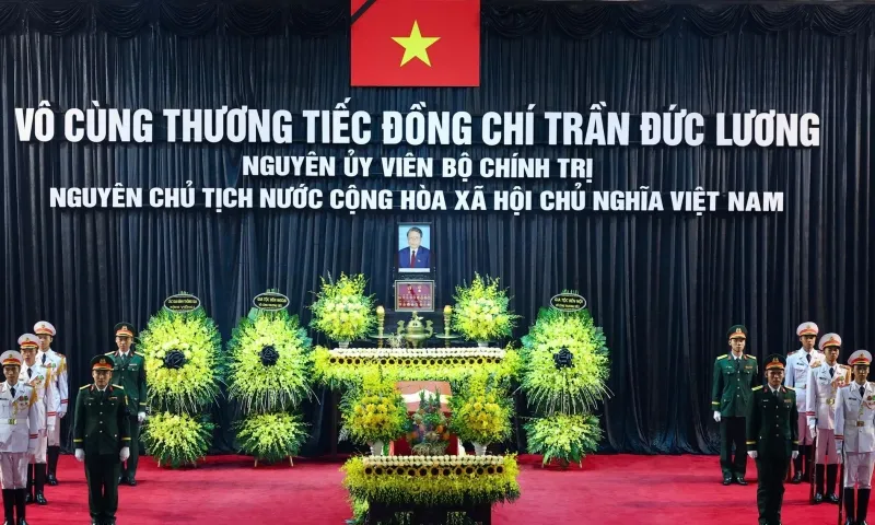 Lễ Quốc tang nguyên Chủ tịch nước Trần Đức Lương diễn ra trọng thể tại Hà Nội