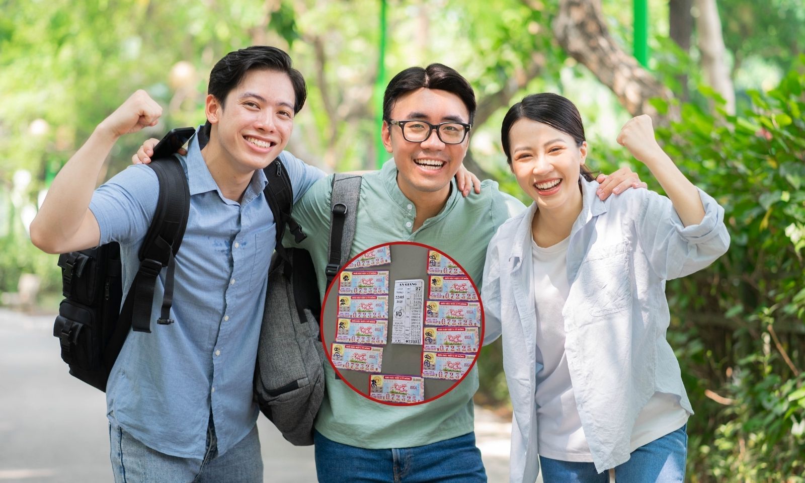 Mua 11 tờ vé số, tặng bạn 5 tờ, cả nhóm cùng trúng đặc biệt