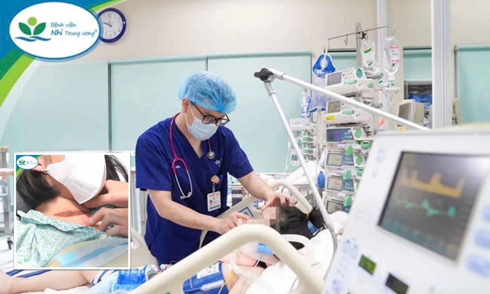 Cứu bé gái 11 tuổi bị cửa cuốn kẹp vào vùng cổ, ngừng tuần hoàn