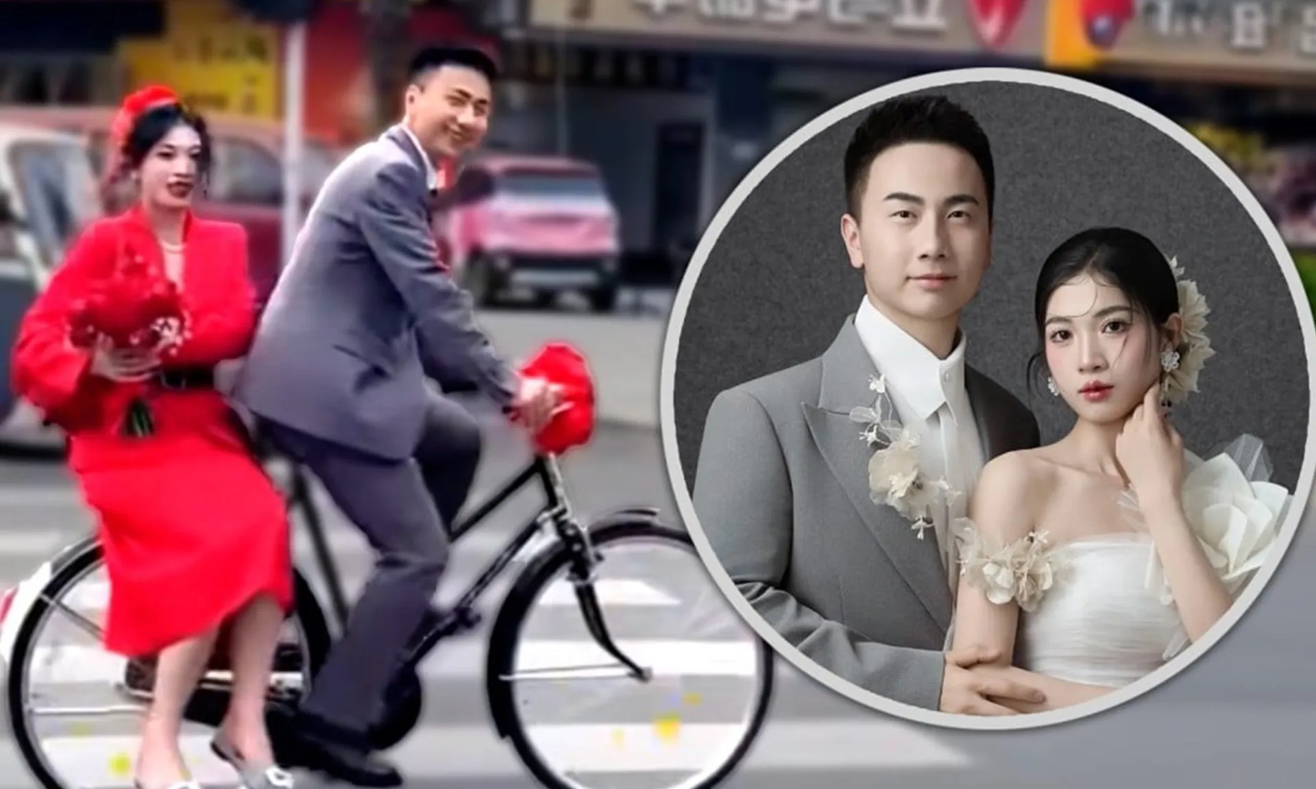 Cặp đôi rước dâu bằng xe đạp được cộng đồng mạng rầm rộ chúc phúc