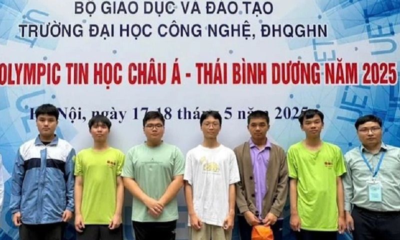 Việt Nam vào top 5 Olympic Tin học châu Á Thái Bình Dương 2025, 100% thí sinh đoạt huy chương