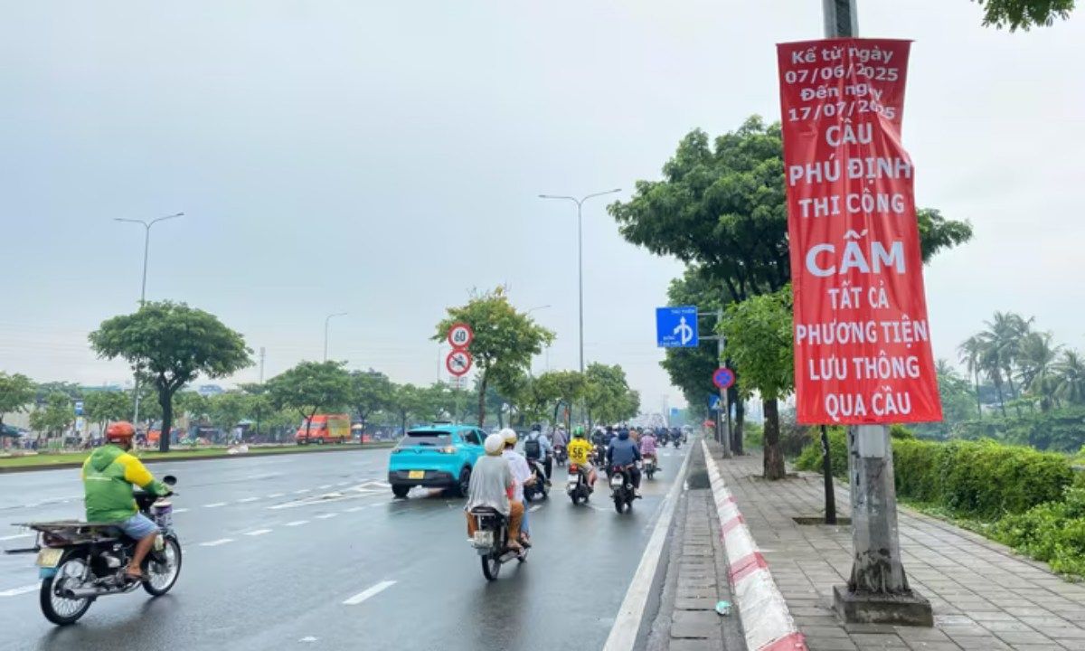 Cấm toàn bộ xe lưu thông qua cầu Phú Định từ ngày 7/6 đến 17/7