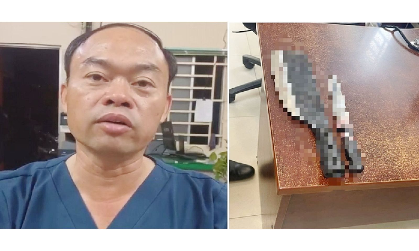 [Clip] Nam bác sĩ dùng dao tấn công đồng nghiệp ngay trong phòng khám