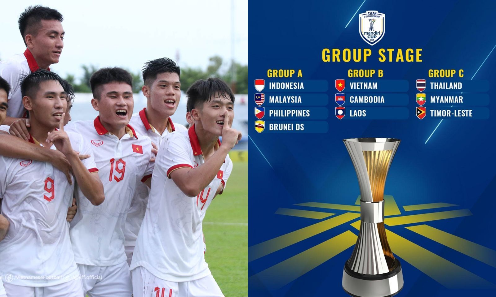U23 Việt Nam vào bảng đấu dễ tại giải U23 Đông Nam Á 2025