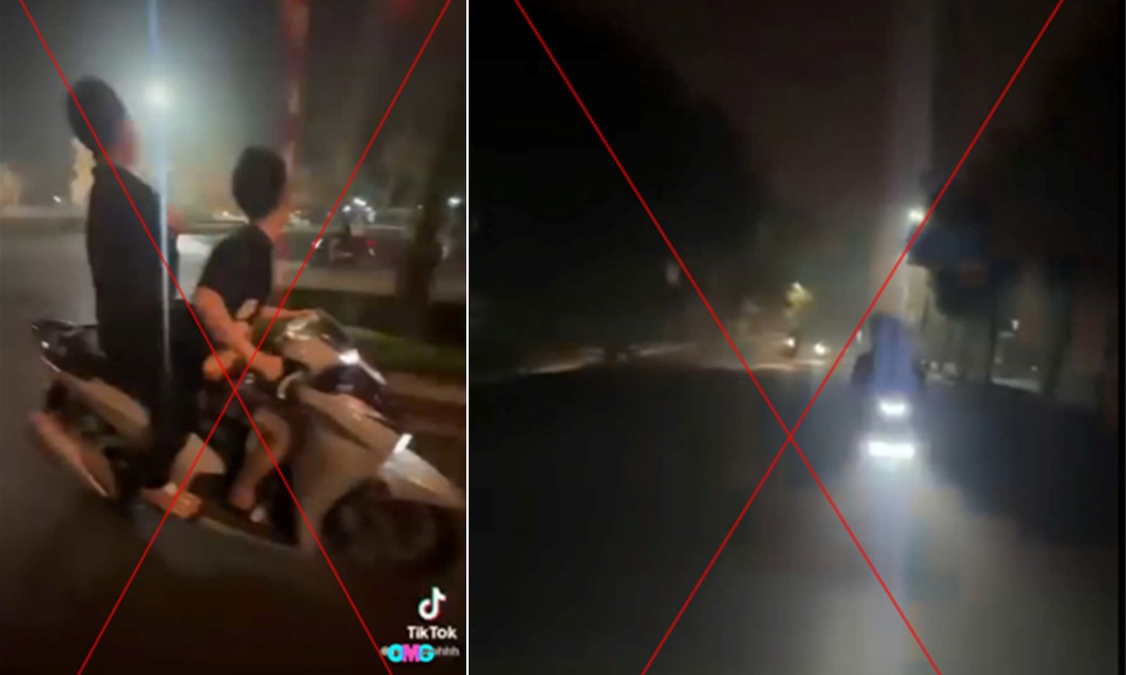 Tạm giữ nhóm thanh niên điều khiển xe máy tốc độ cao để quay clip đăng TikTok